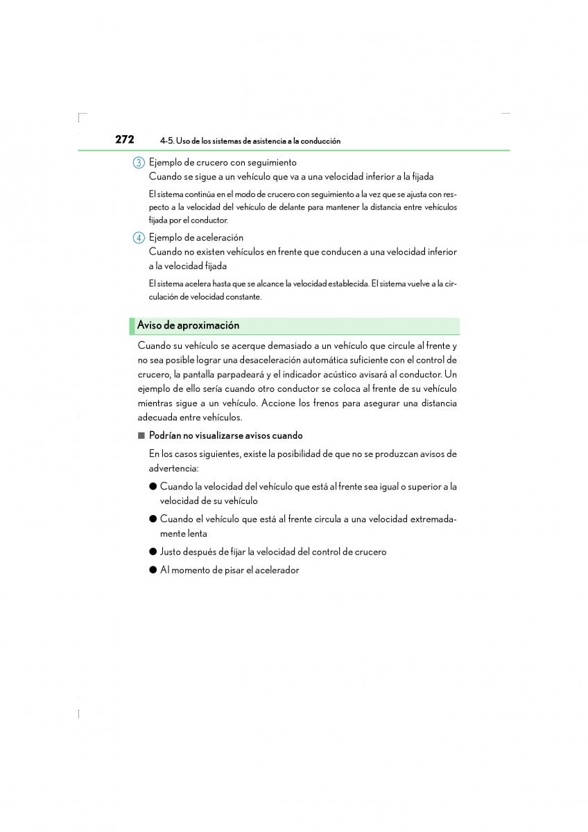 Lexus LS460 IV 4 manual del propietario / page 272