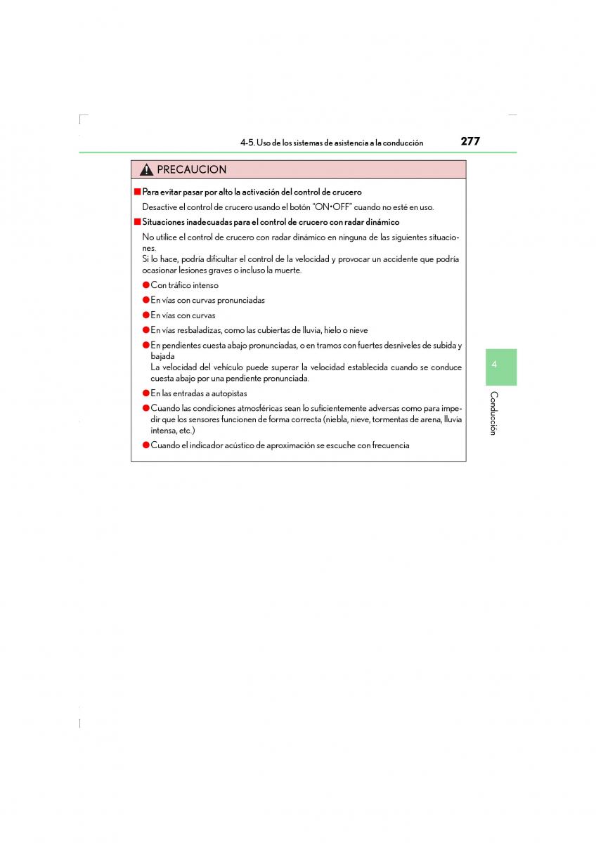 Lexus LS460 IV 4 manual del propietario / page 277