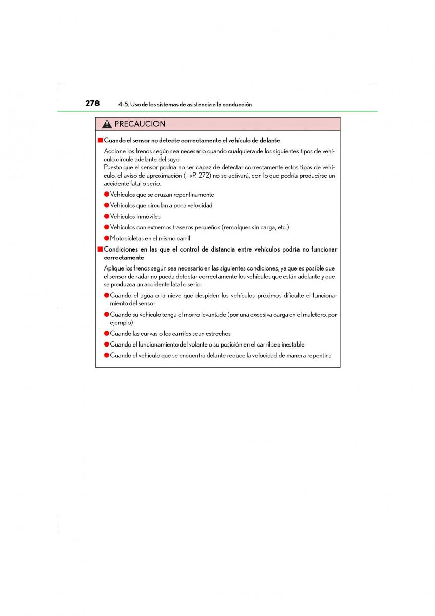 Lexus LS460 IV 4 manual del propietario / page 278