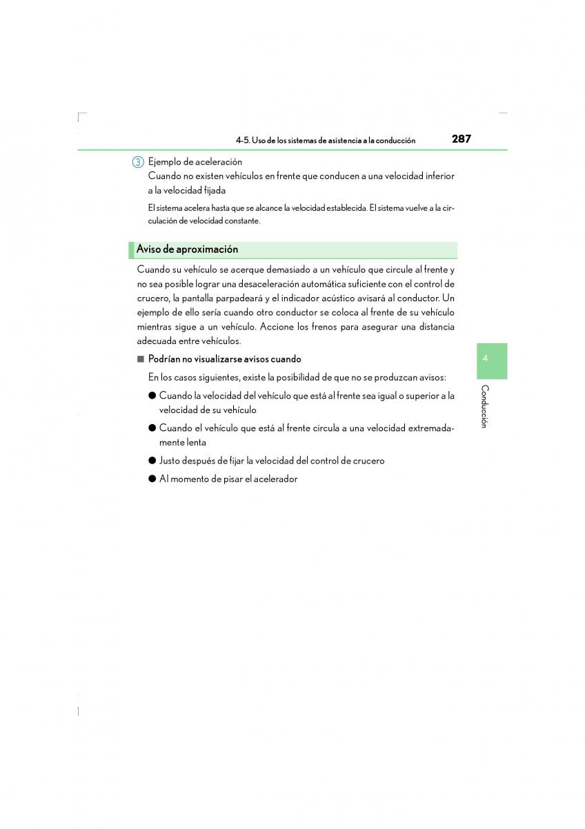 Lexus LS460 IV 4 manual del propietario / page 287