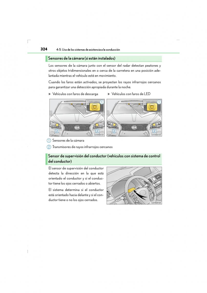 Lexus LS460 IV 4 manual del propietario / page 324