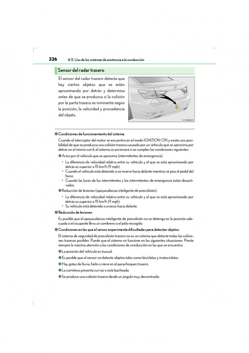 Lexus LS460 IV 4 manual del propietario / page 336
