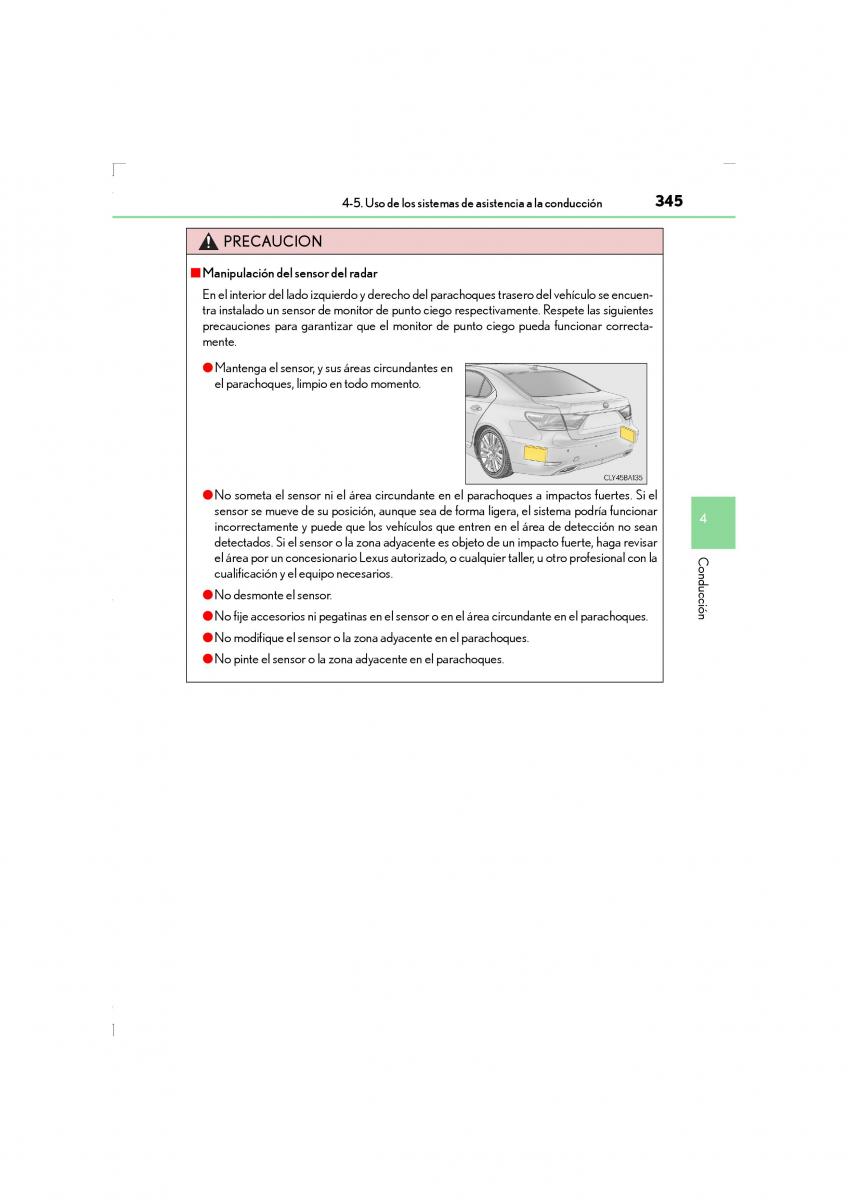 Lexus LS460 IV 4 manual del propietario / page 345