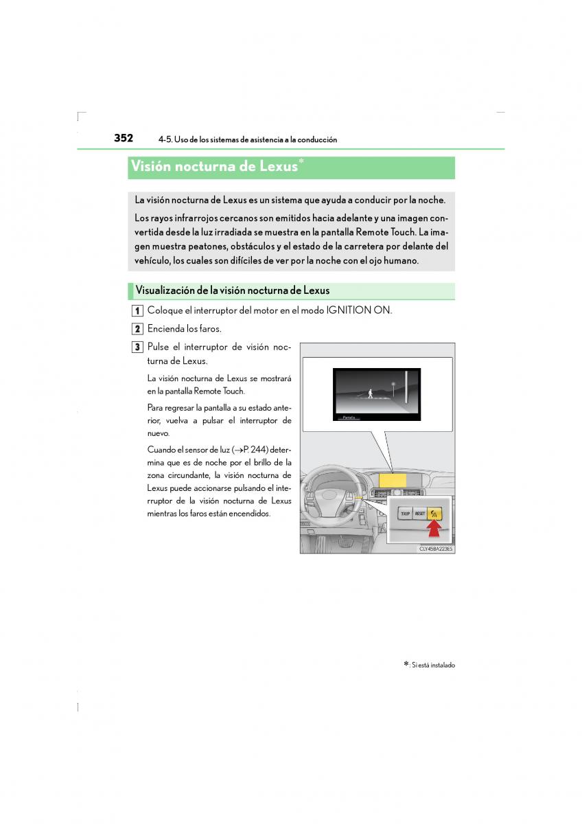 Lexus LS460 IV 4 manual del propietario / page 352