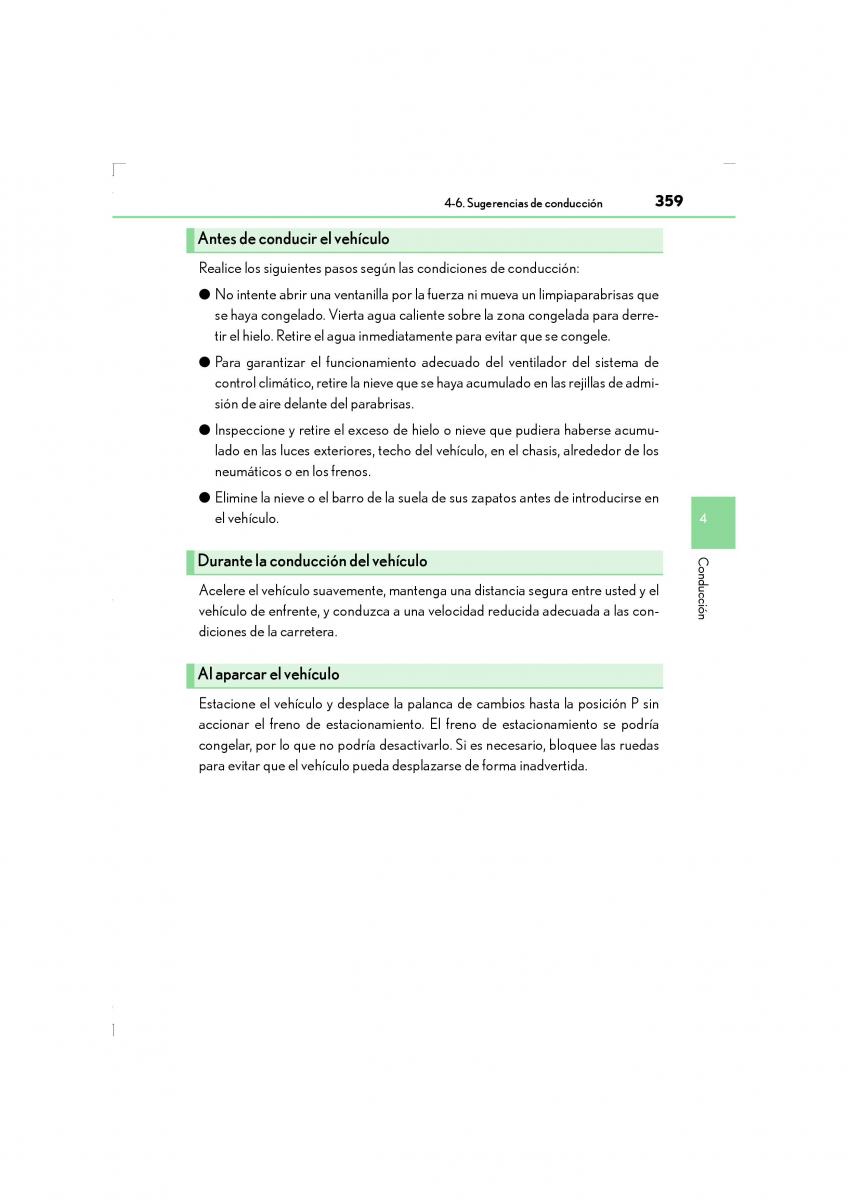 Lexus LS460 IV 4 manual del propietario / page 359