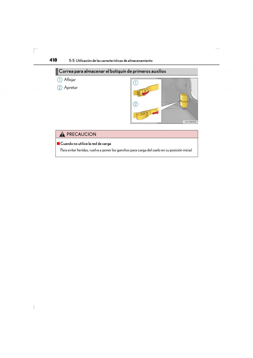 Lexus LS460 IV 4 manual del propietario / page 418