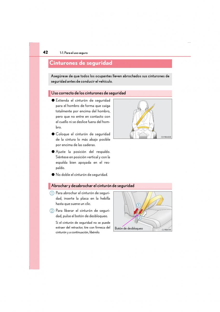 Lexus LS460 IV 4 manual del propietario / page 42