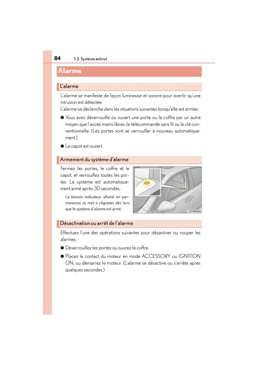 Lexus LS460 IV 4 manuel du proprietaire / page 86