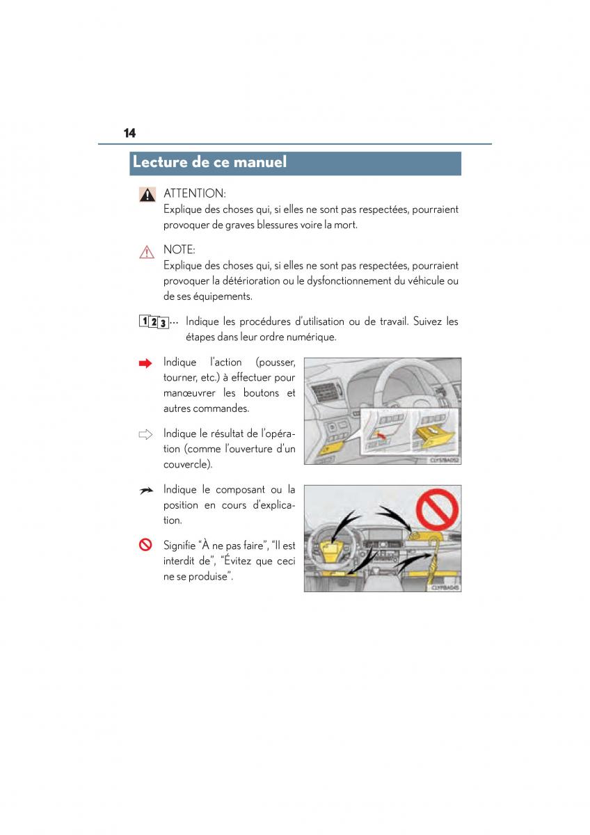 Lexus LS460 IV 4 manuel du proprietaire / page 16