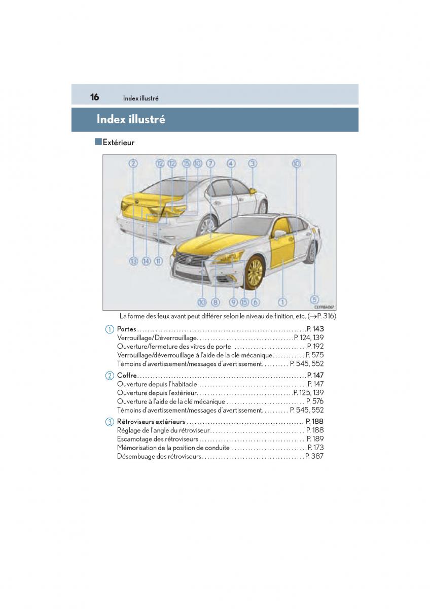 Lexus LS460 IV 4 manuel du proprietaire / page 18