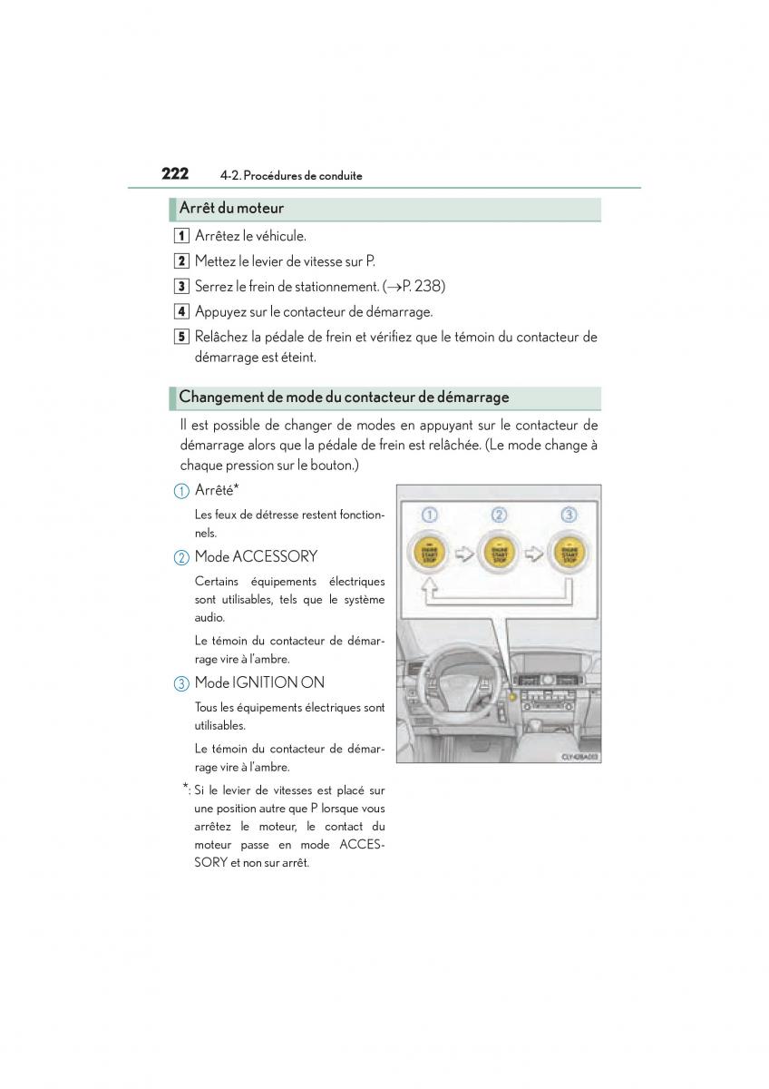 Lexus LS460 IV 4 manuel du proprietaire / page 224