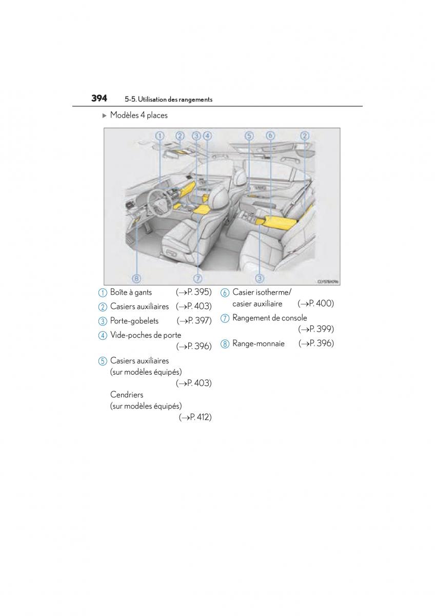 Lexus LS460 IV 4 manuel du proprietaire / page 396