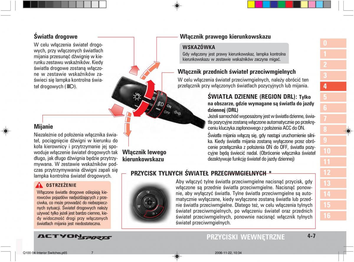 SsangYong Actyon instrukcja obslugi / page 61