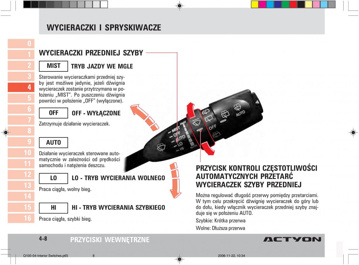 SsangYong Actyon instrukcja obslugi / page 62