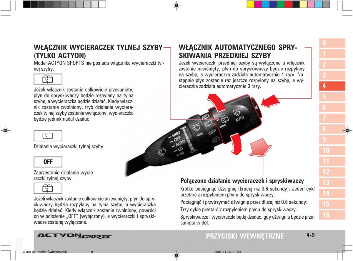 SsangYong Actyon instrukcja obslugi / page 63