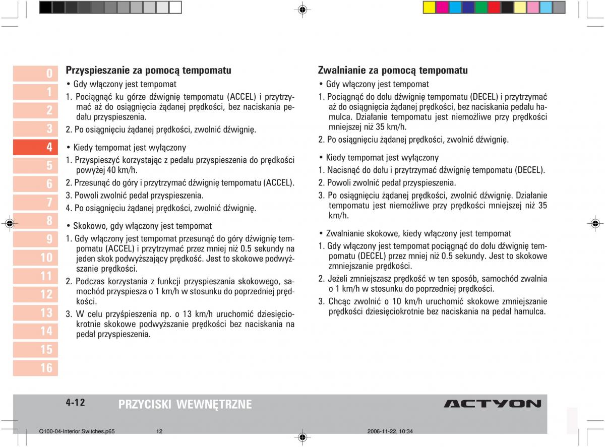 SsangYong Actyon instrukcja obslugi / page 66