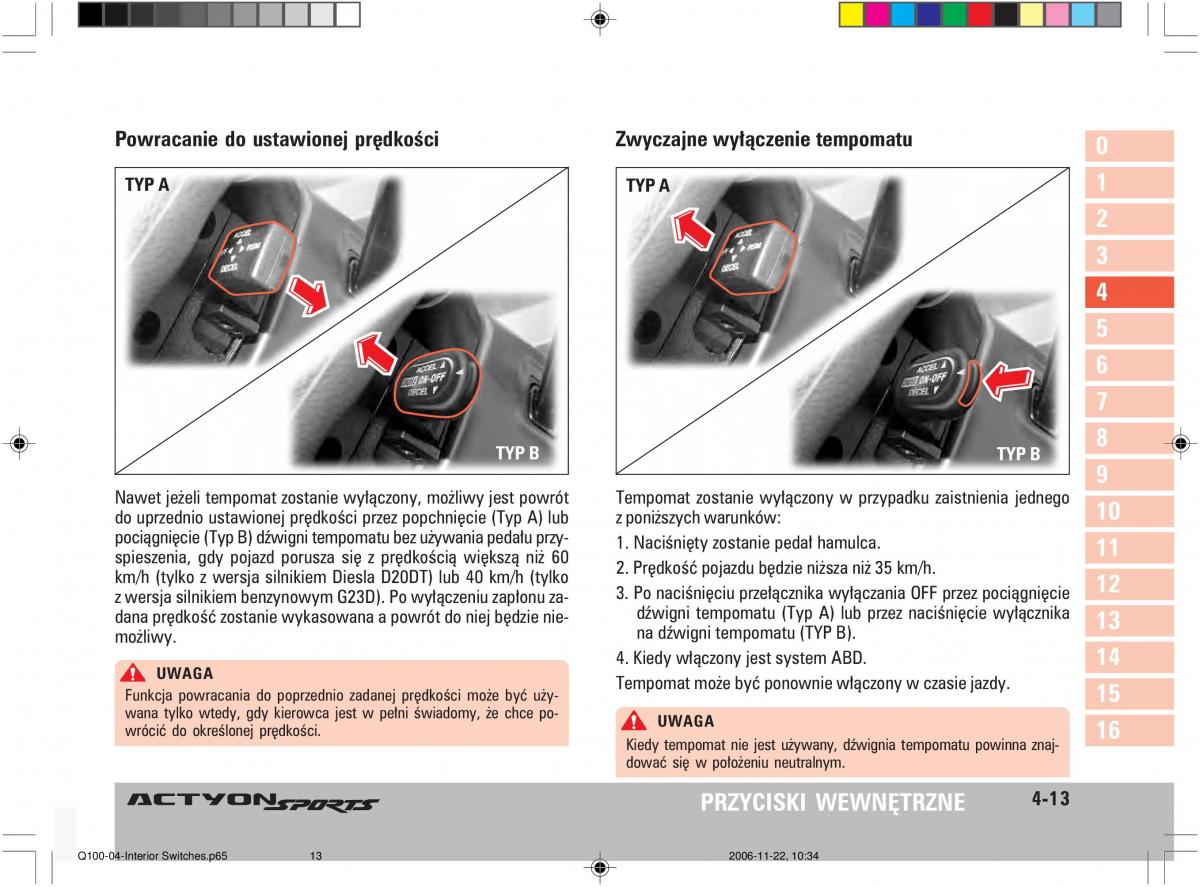 SsangYong Actyon instrukcja obslugi / page 67