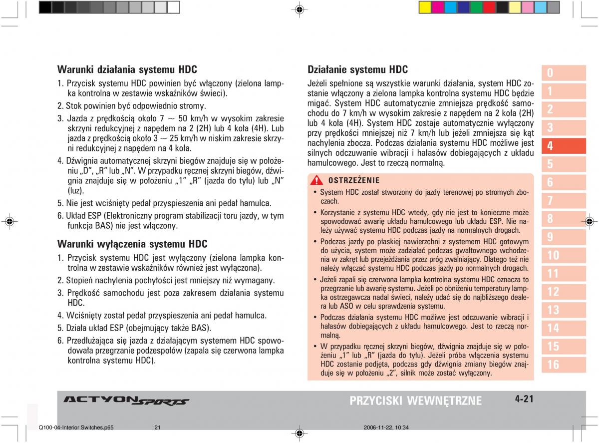 SsangYong Actyon instrukcja obslugi / page 75