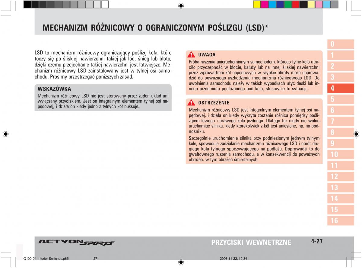 SsangYong Actyon instrukcja obslugi / page 81