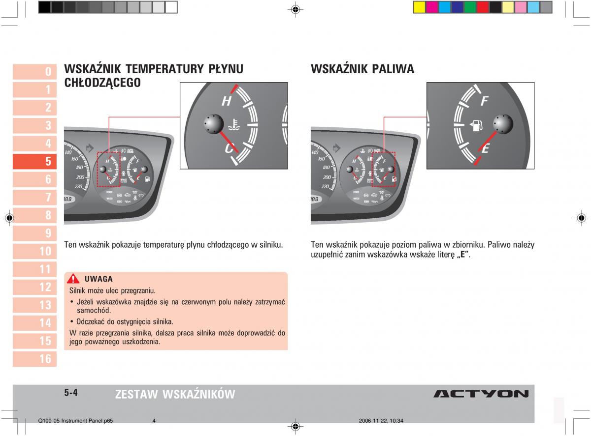 SsangYong Actyon instrukcja obslugi / page 86