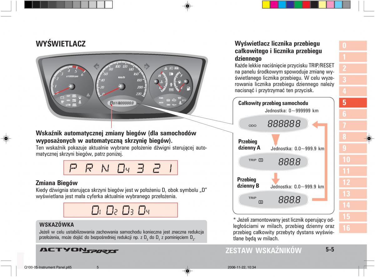 SsangYong Actyon instrukcja obslugi / page 87