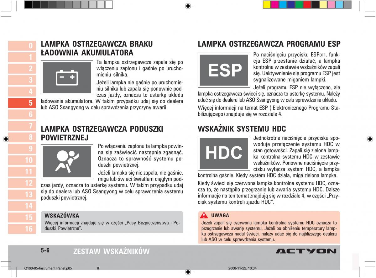 SsangYong Actyon instrukcja obslugi / page 88