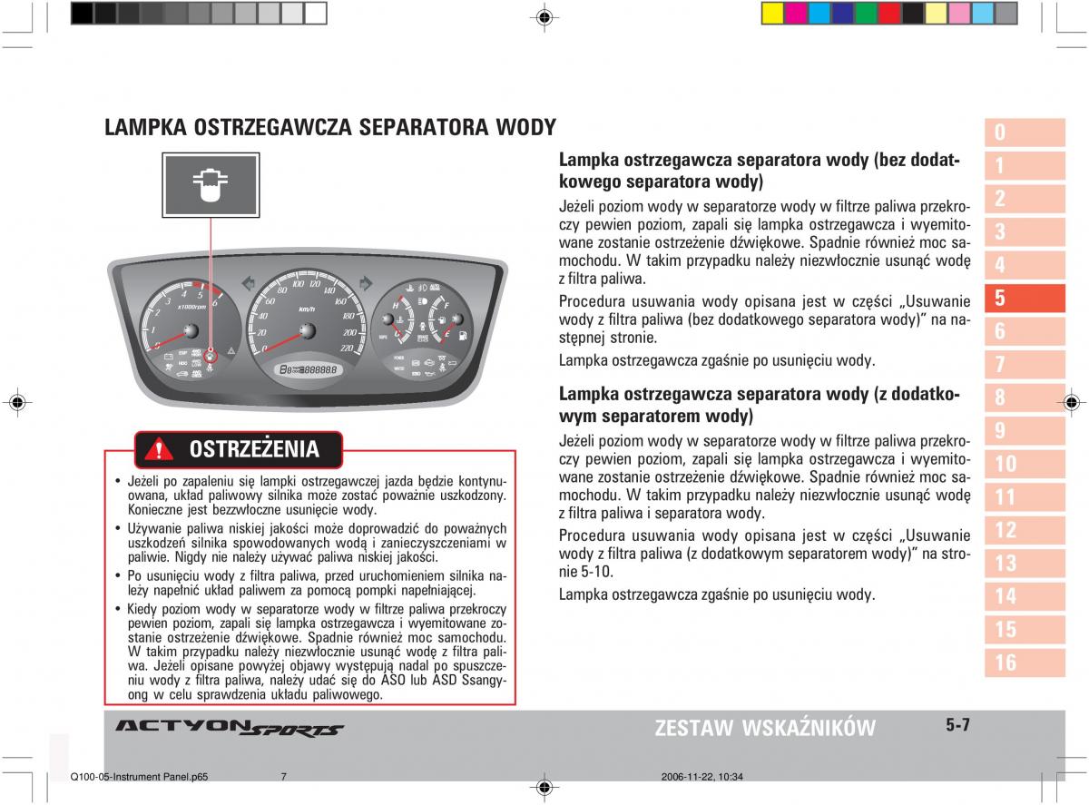 SsangYong Actyon instrukcja obslugi / page 89