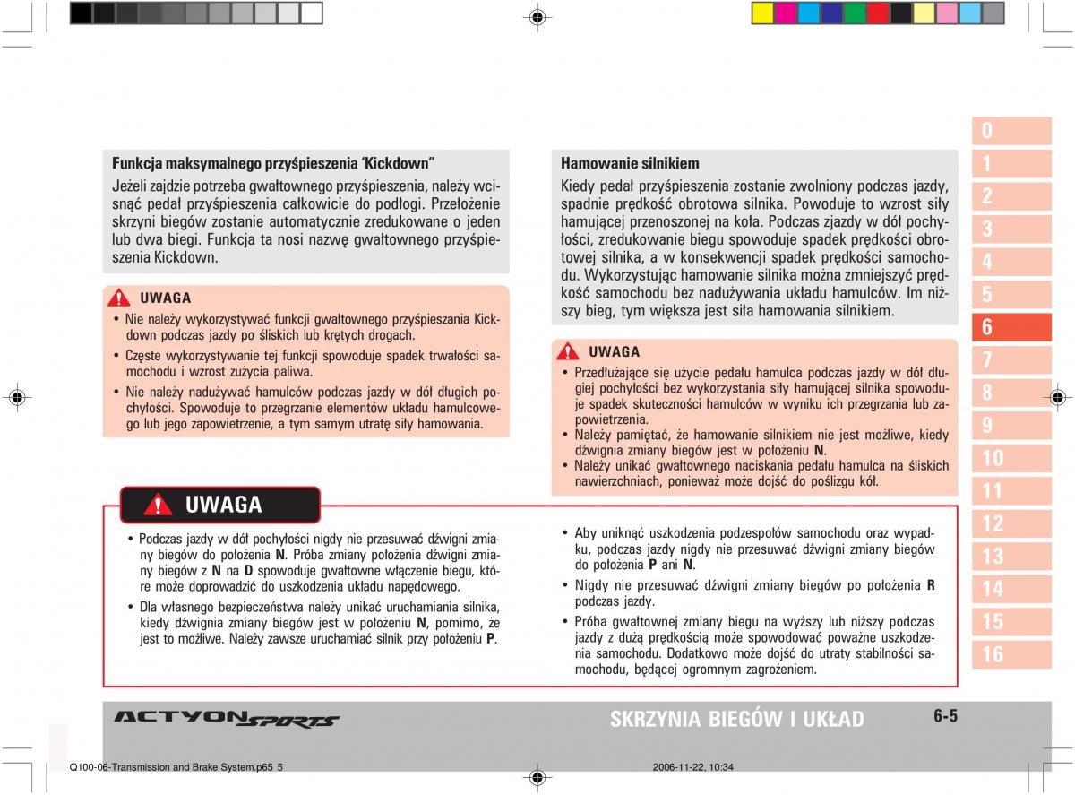 SsangYong Actyon instrukcja obslugi / page 102