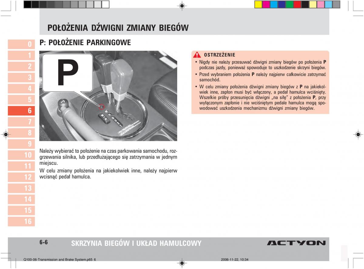 SsangYong Actyon instrukcja obslugi / page 103