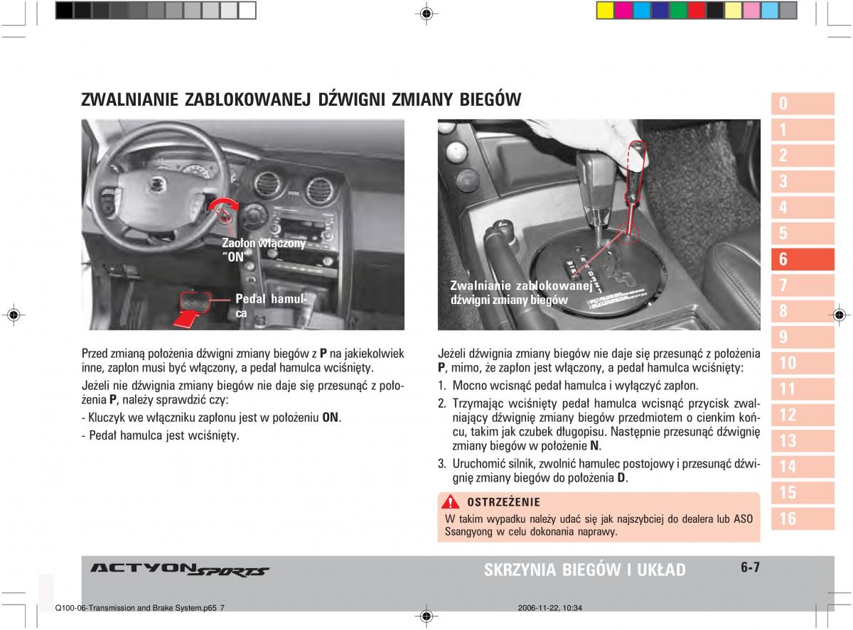 SsangYong Actyon instrukcja obslugi / page 104