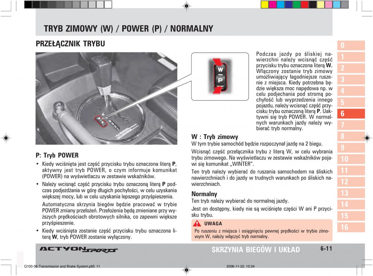 SsangYong Actyon instrukcja obslugi / page 108