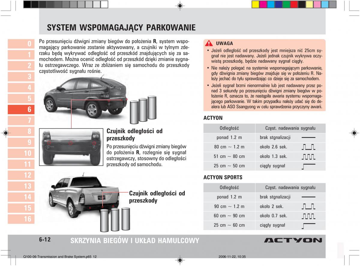 SsangYong Actyon instrukcja obslugi / page 109