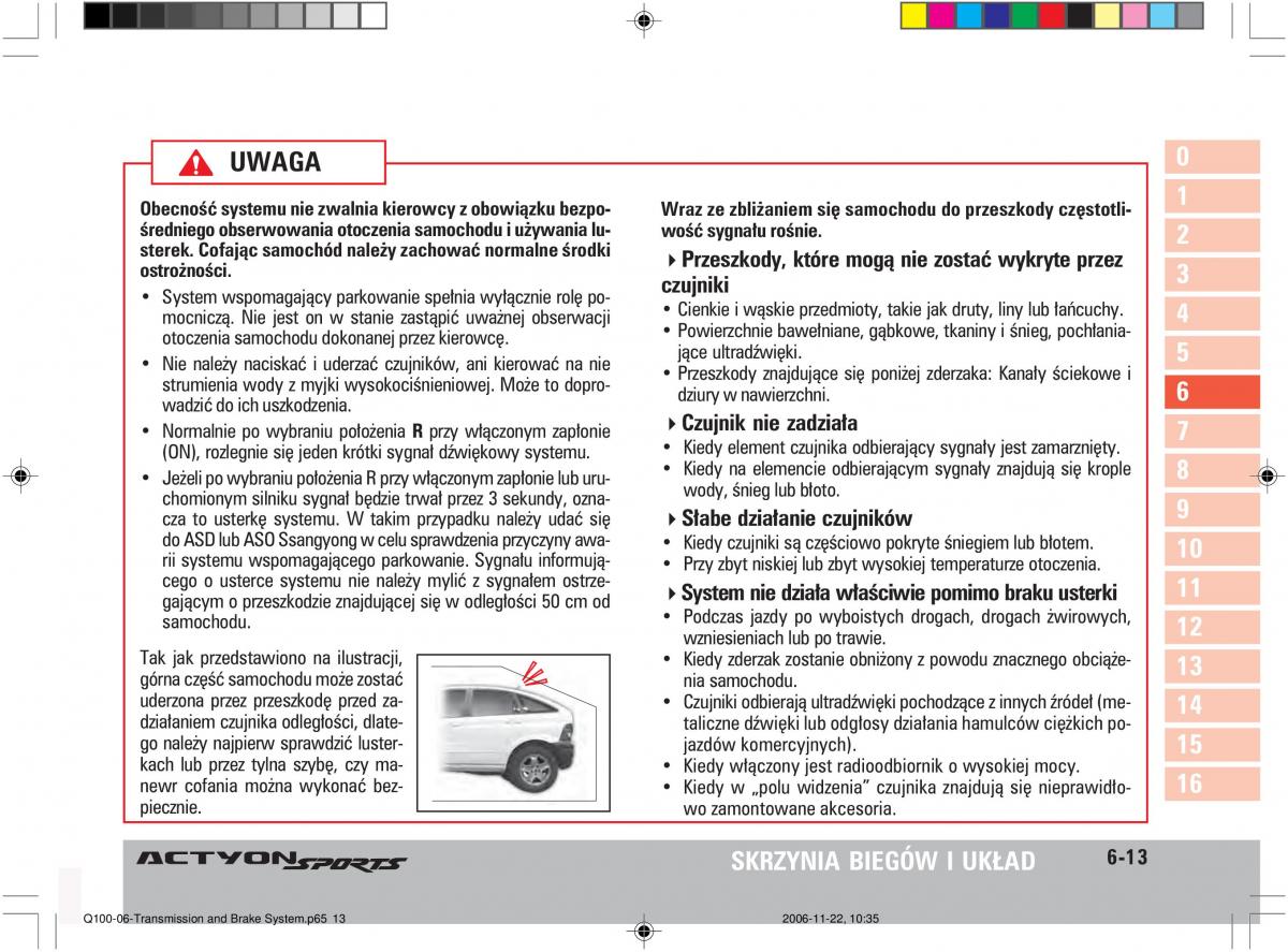 SsangYong Actyon instrukcja obslugi / page 110