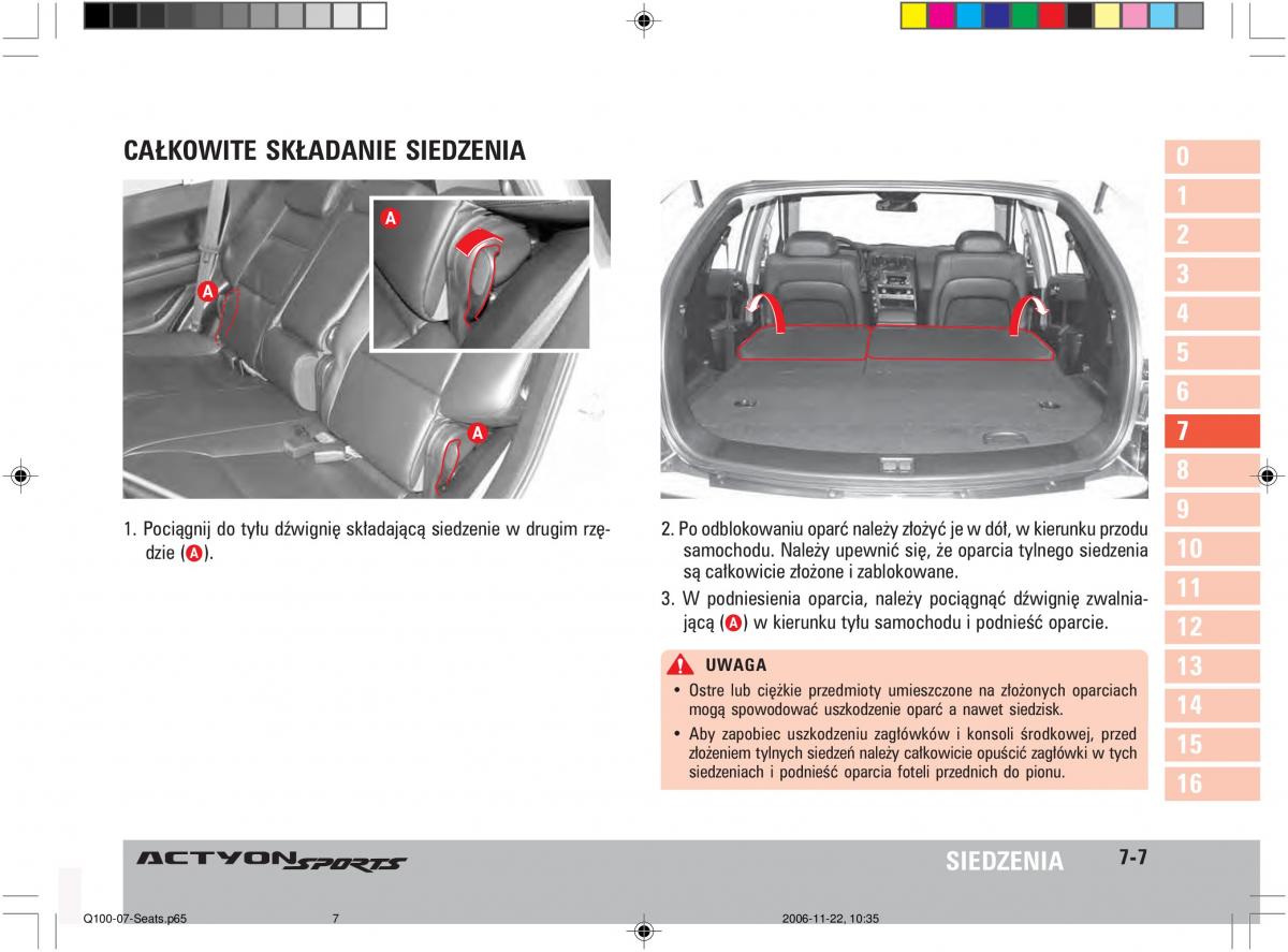 SsangYong Actyon instrukcja obslugi / page 123