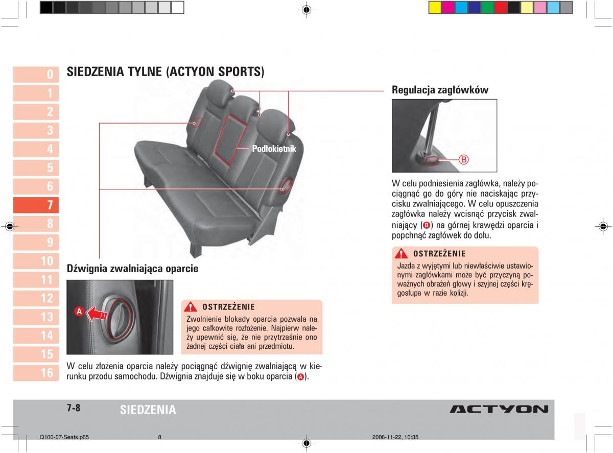 SsangYong Actyon instrukcja obslugi / page 124