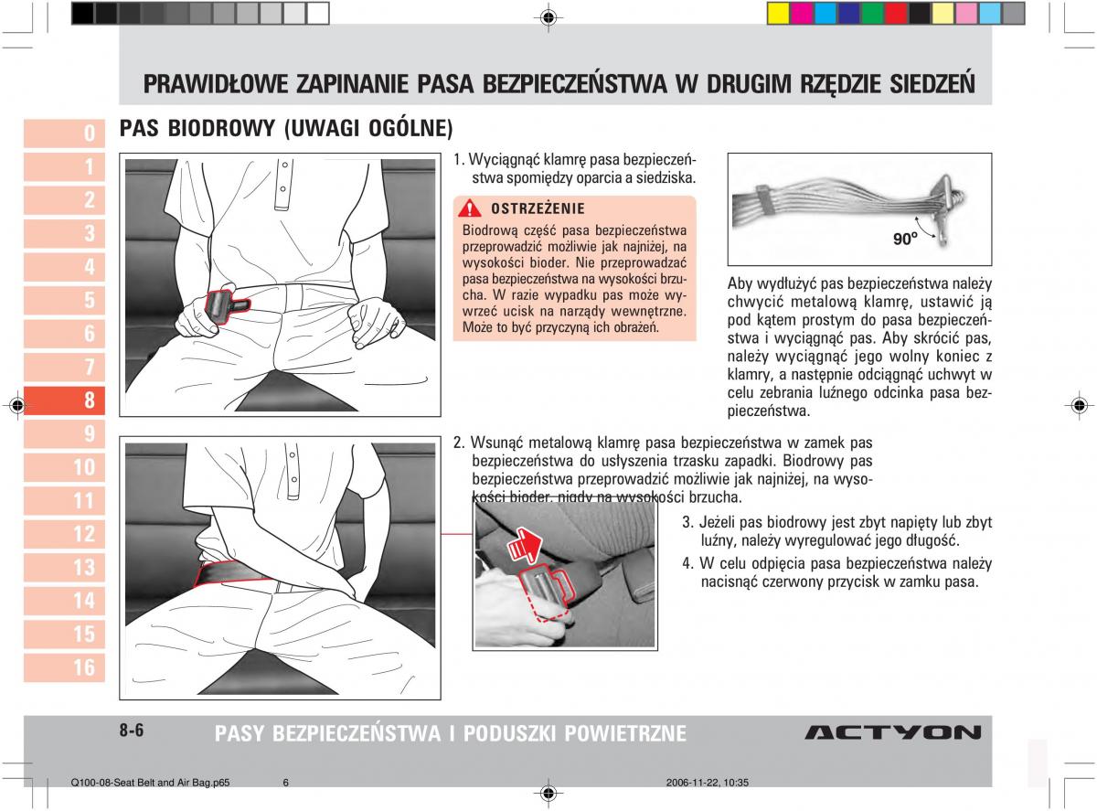 SsangYong Actyon instrukcja obslugi / page 133