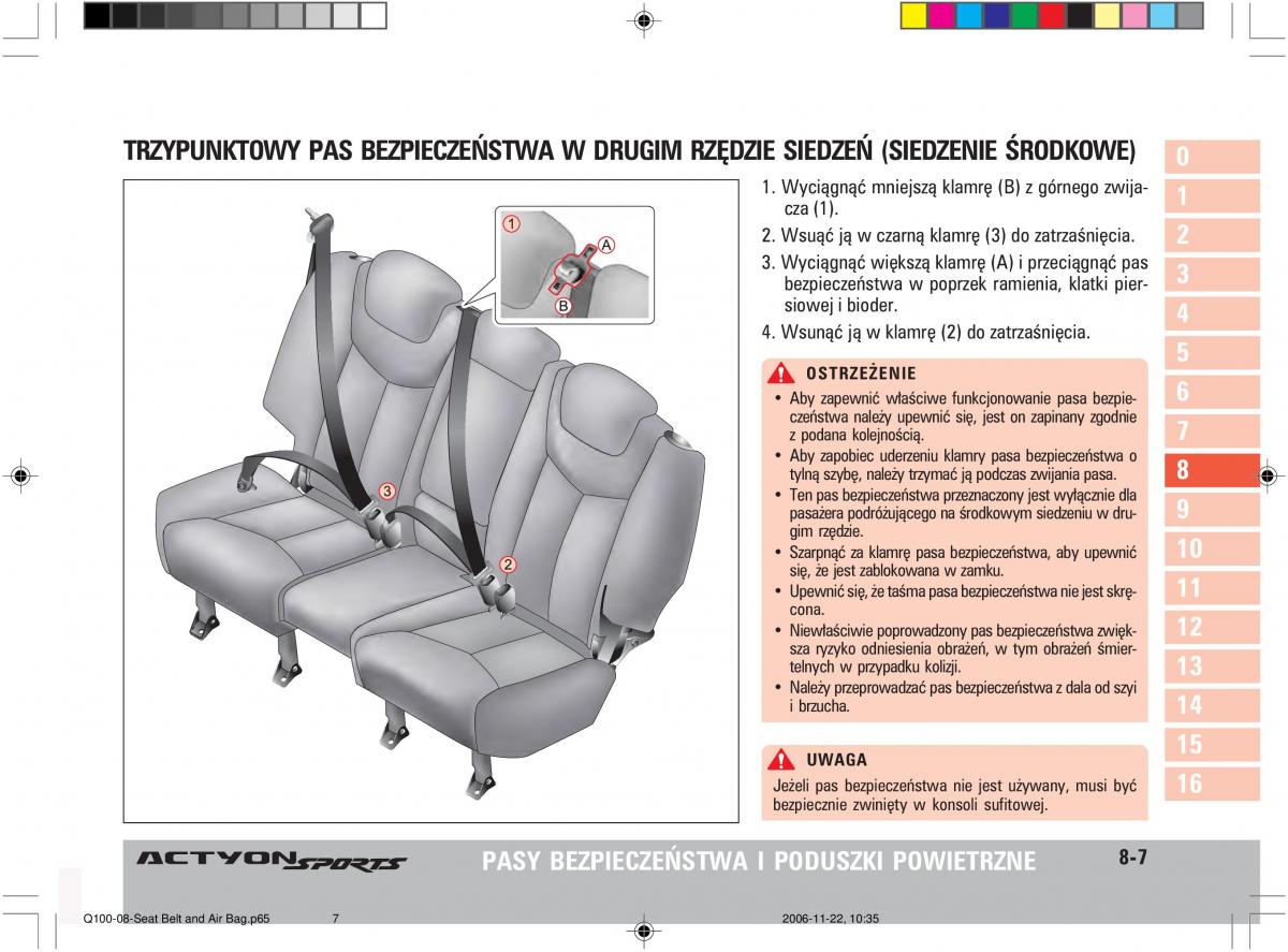 SsangYong Actyon instrukcja obslugi / page 134