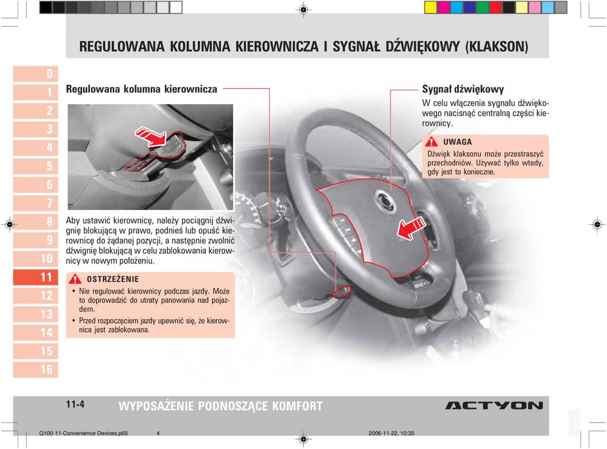 SsangYong Actyon instrukcja obslugi / page 175