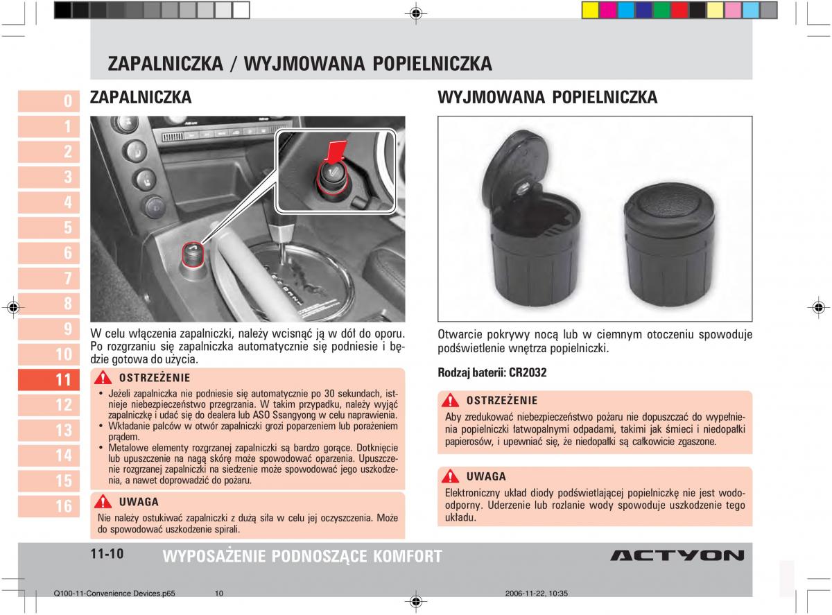 SsangYong Actyon instrukcja obslugi / page 181