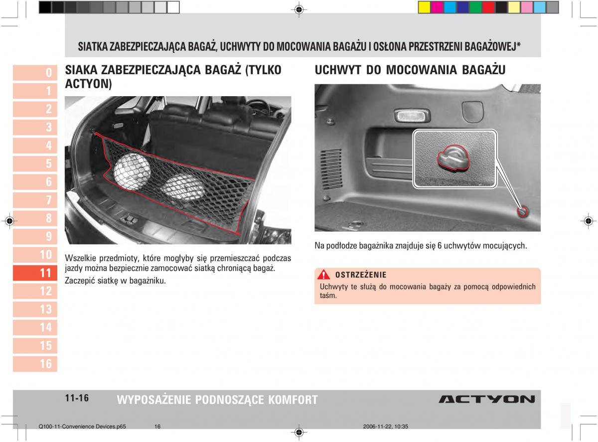 SsangYong Actyon instrukcja obslugi / page 187