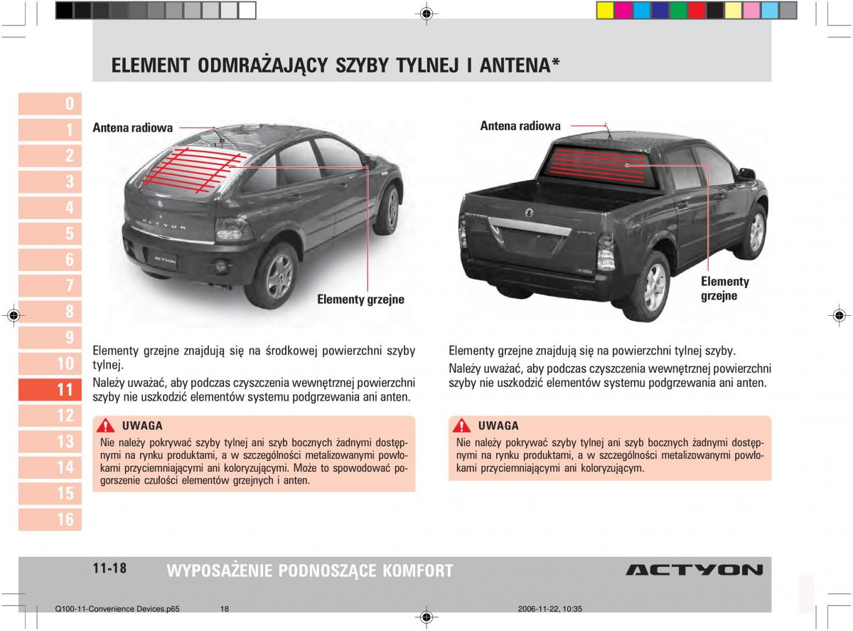 SsangYong Actyon instrukcja obslugi / page 189