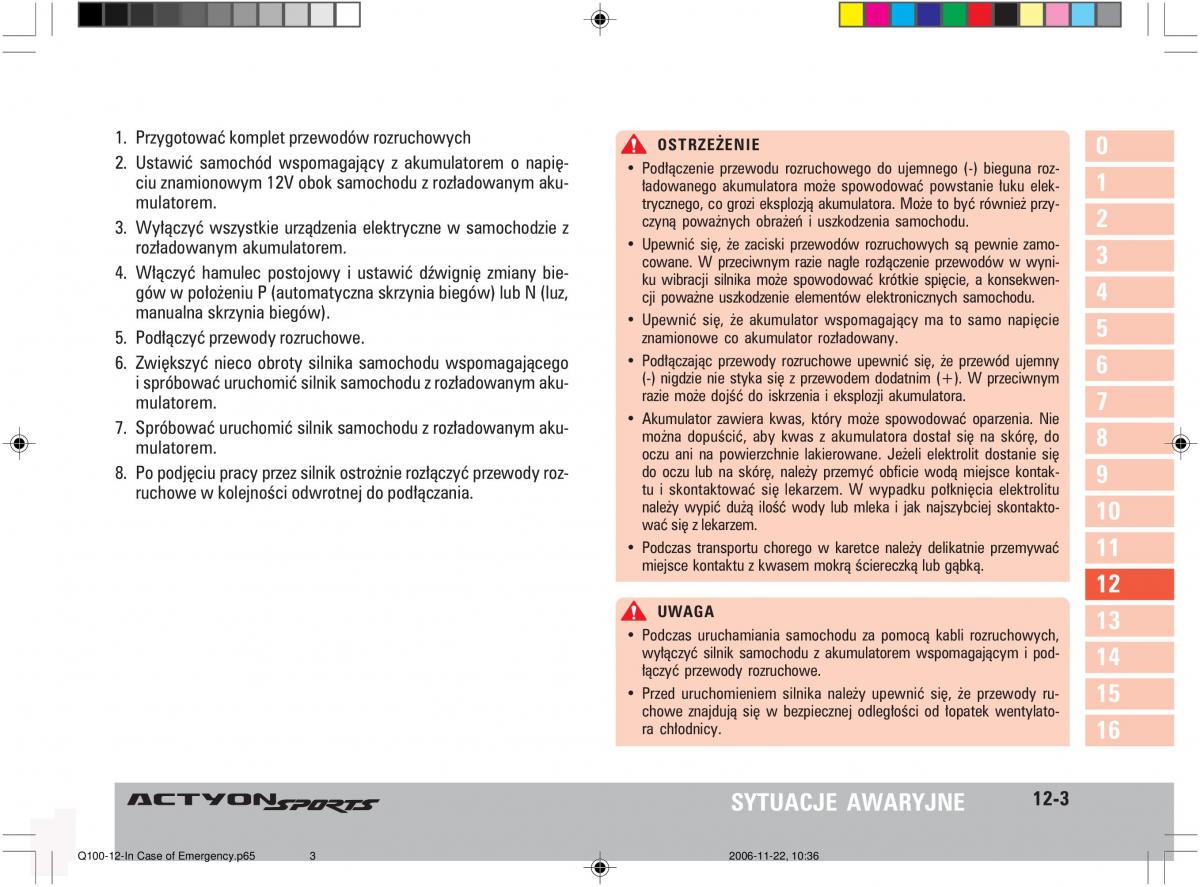 SsangYong Actyon instrukcja obslugi / page 193