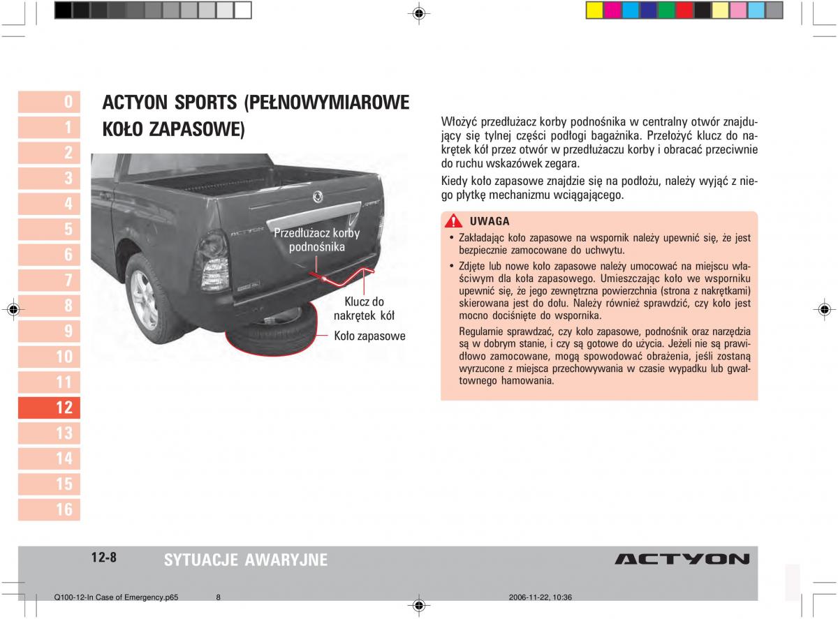 SsangYong Actyon instrukcja obslugi / page 198