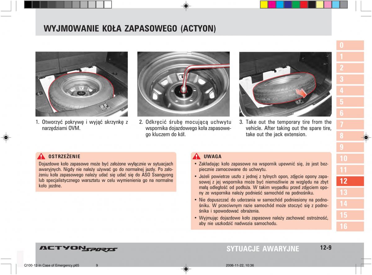 SsangYong Actyon instrukcja obslugi / page 199