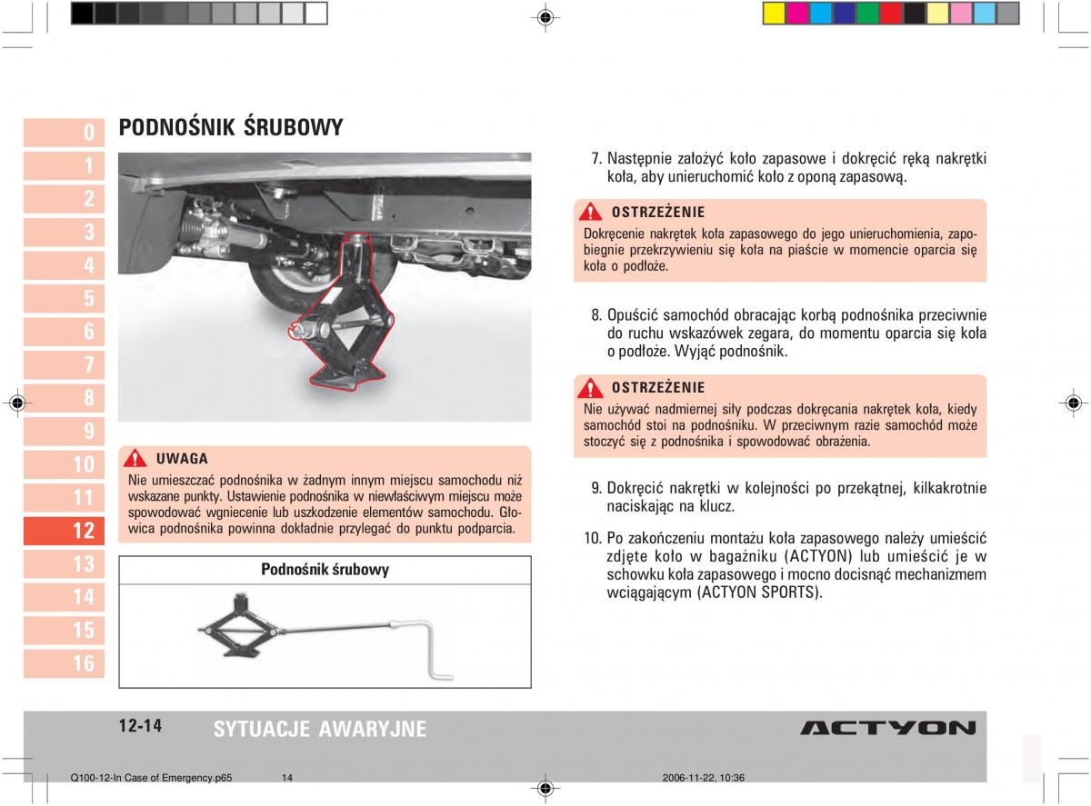 SsangYong Actyon instrukcja obslugi / page 204