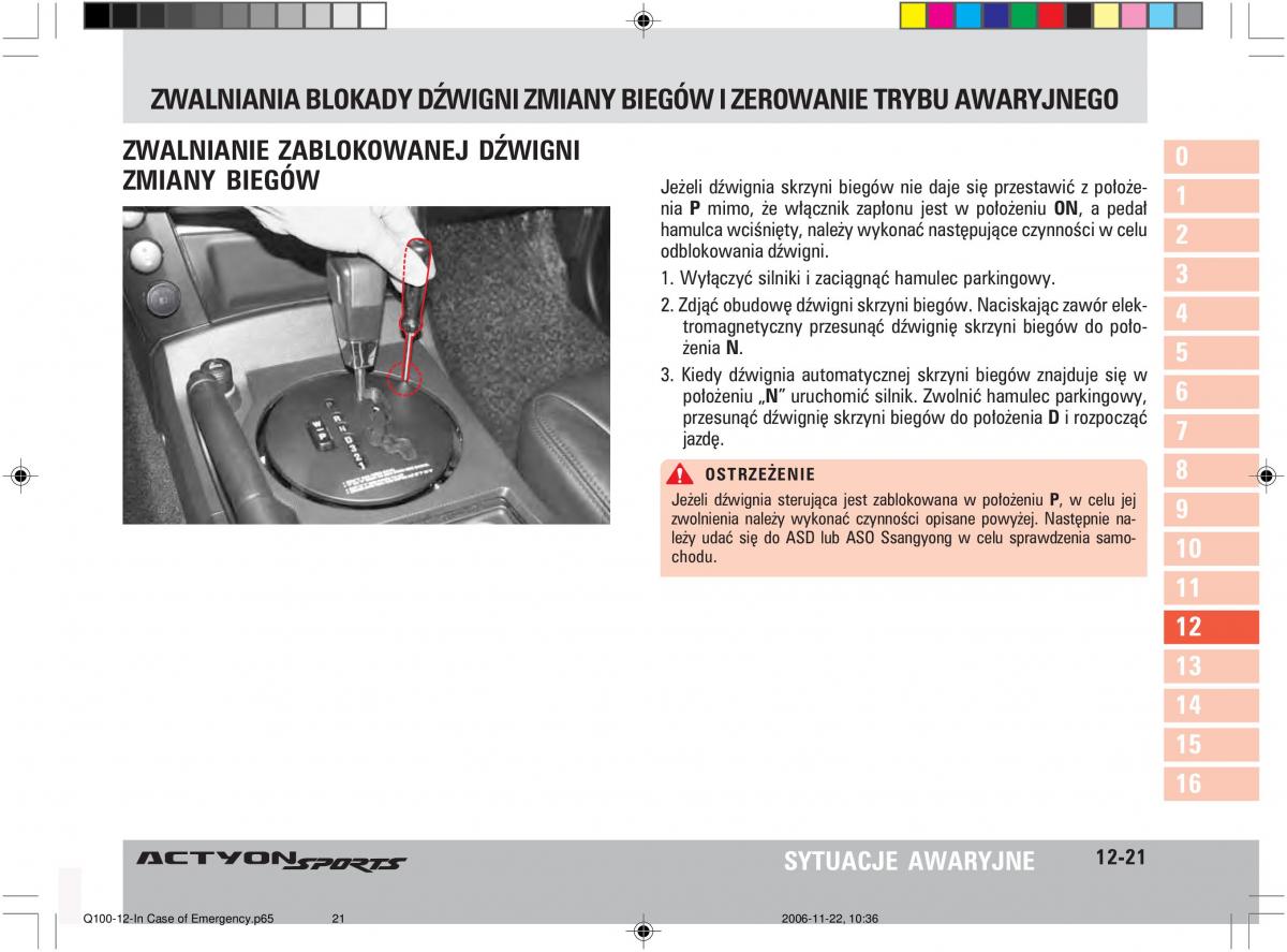 SsangYong Actyon instrukcja obslugi / page 211