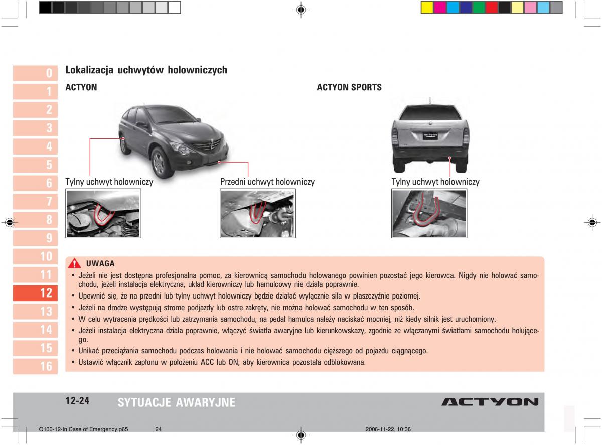 SsangYong Actyon instrukcja obslugi / page 214