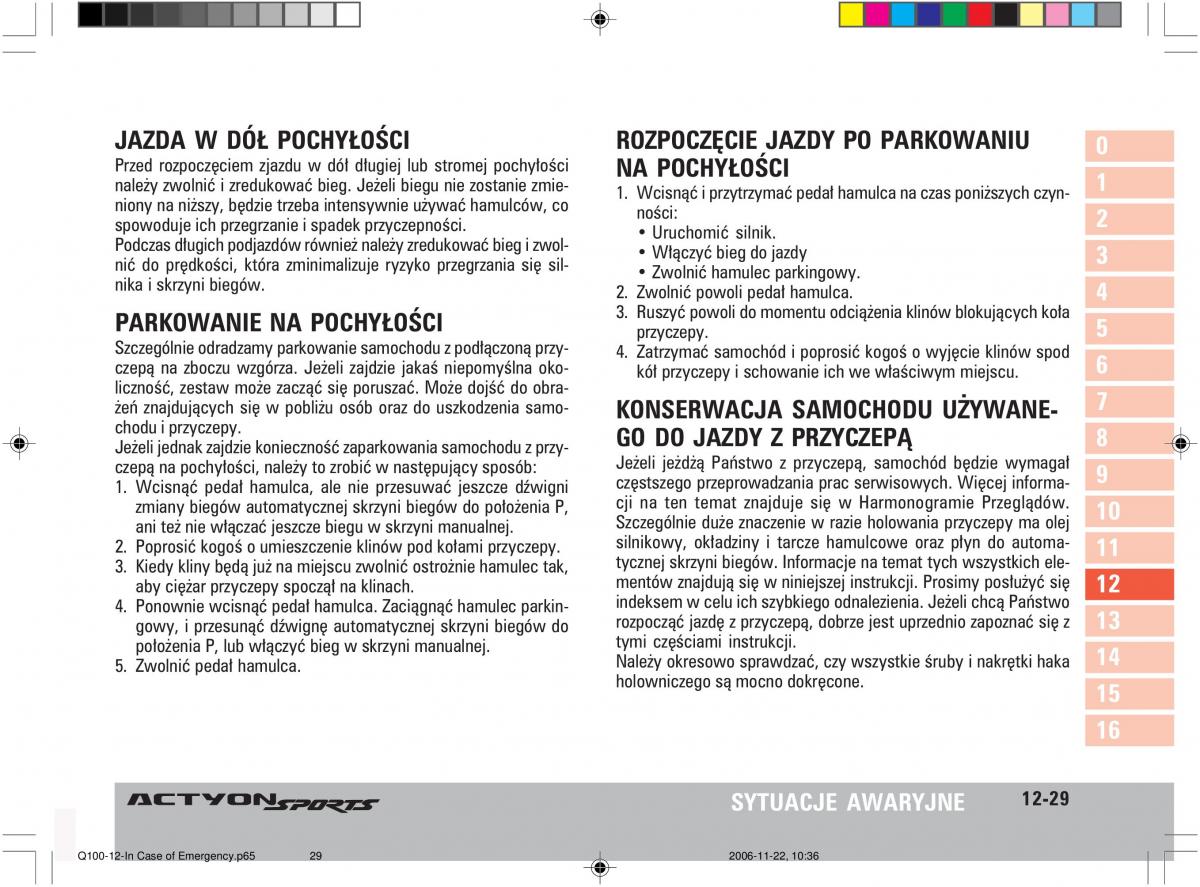 SsangYong Actyon instrukcja obslugi / page 219