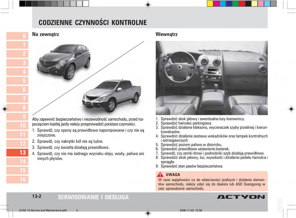 SsangYong Actyon instrukcja obslugi / page 223