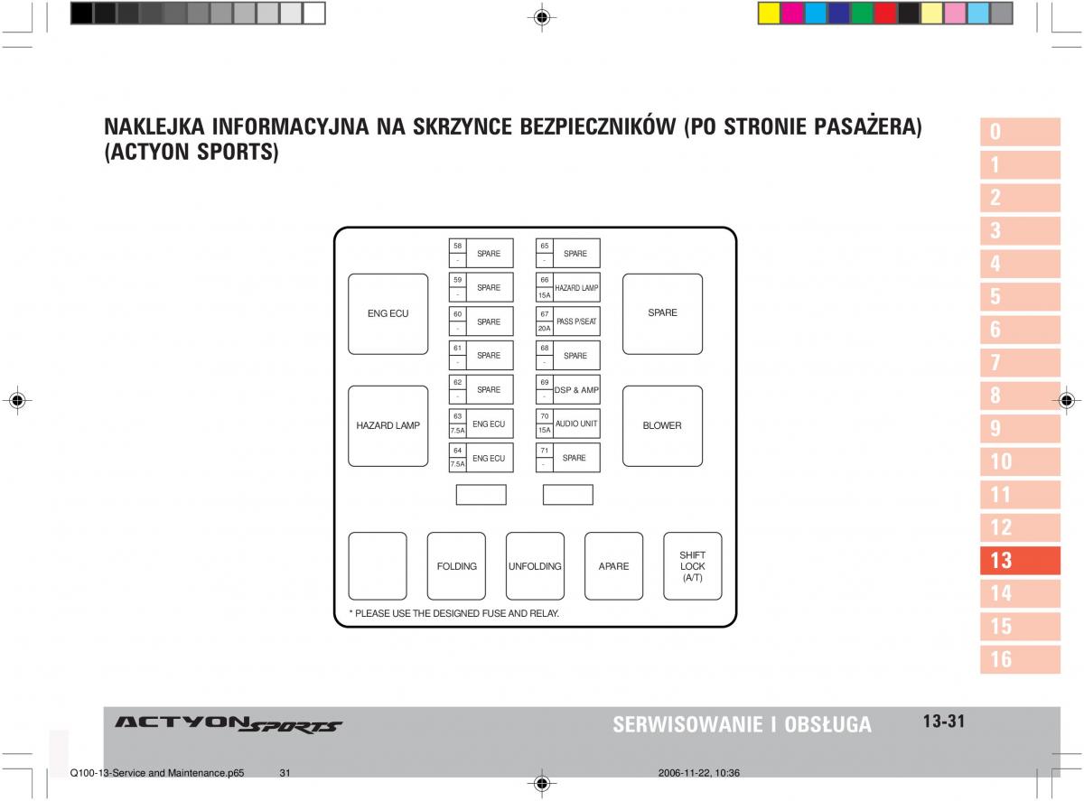 SsangYong Actyon instrukcja obslugi / page 252